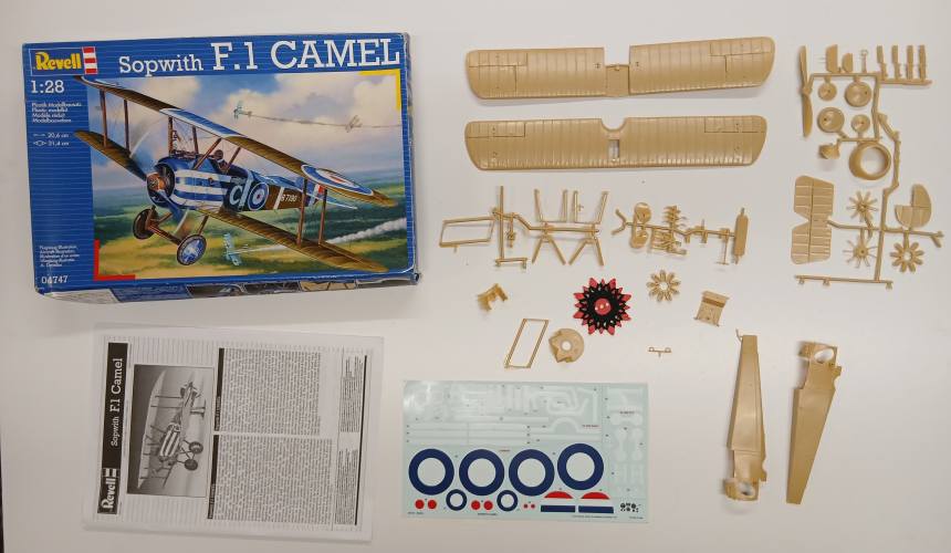 KINGKIT MODEL SCRAPYARD 1/28 REVELL 04747 SOPWITH F.1 CAMEL  INCOMPLETE 