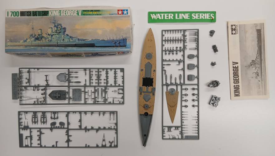 KINGKIT MODEL SCRAPYARD 1/700 TAMIYA 77525 KING GEORGE V  STARTED 