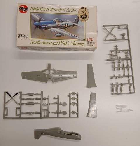 KINGKIT MODEL SCRAPYARD 1/72 AIRFIX 02089 NORTH AMERICAN P51D MUSTANG  STARTED 