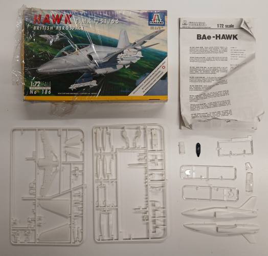 KINGKIT MODEL SCRAPYARD 1/72 ITALERI 186 HAWK T.MK 1/51/66 BRITISH AEROSPACE  INCOMPLETE 
