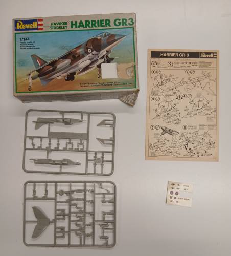 KINGKIT MODEL SCRAPYARD 1/144 REVELL 4007 HAWKER SIDDELEY HARRIER GR3  NO CANOPY   CUT DECALS  