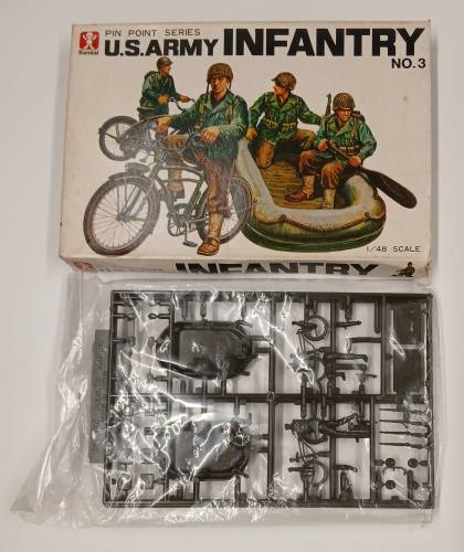 KINGKIT MODEL SCRAPYARD 1/48 BANDAI 8290 US ARMY INFANTRY NO INSTRUCTIONS 