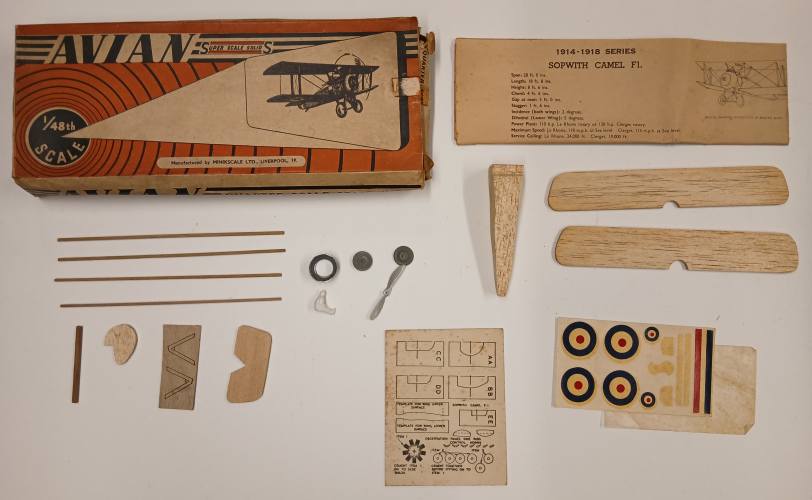 KINGKIT MODEL SCRAPYARD  AVIAN SOPWITH CAMEL F.1  INCOMPLETE 