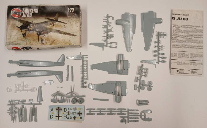 KINGKIT MODEL SCRAPYARD 1/72 AIRFIX 03007 JUNKERS JU-88  MISSING CLEAR PART   BROKEN PROP 