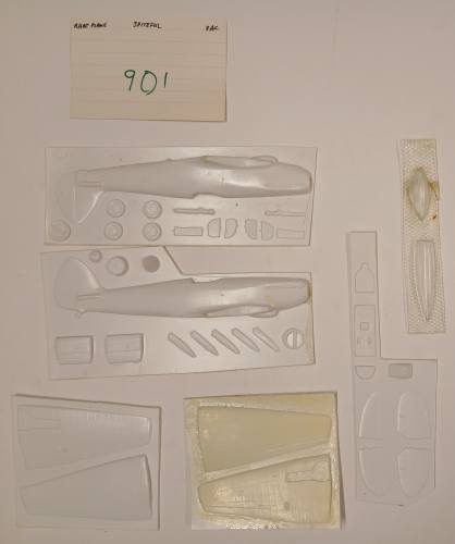 KINGKIT MODEL SCRAPYARD 1/72 RAREPLANE SUPERMARINE SPITEFUL  NO INSTRUCTIONS   STARTED 