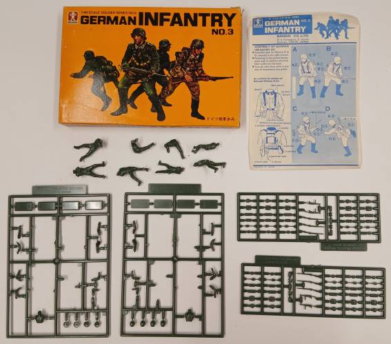 KINGKIT MODEL SCRAPYARD 1/48 BANDAI 8255 GERMAN INFANTRY NO 3  INCOMPLETE 
