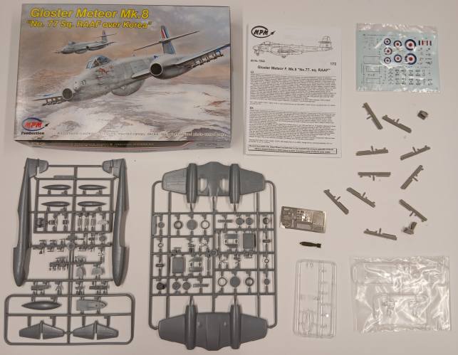KINGKIT MODEL SCRAPYARD 1/72 MPM PRODUCTION 72543 GLOSTER METEOR MK.8  INCOMPLETE 