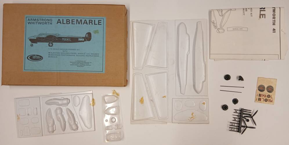 KINGKIT MODEL SCRAPYARD 1/72 CONTRAIL ARMSTRONG WHITWORTH ALBEMARLE  DAMAGED DECALS 