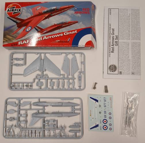 KINGKIT MODEL SCRAPYARD 1/72 AIRFIX 55105 RAF RED ARROWS GNAT  INCOMPLETE 
