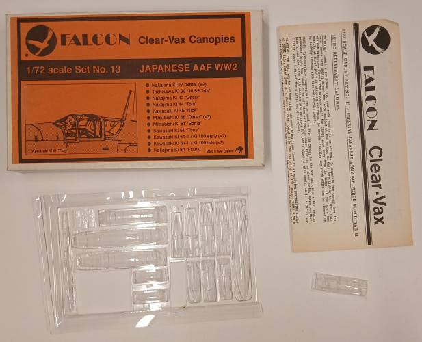 KINGKIT MODEL SCRAPYARD 1/72 FALCON NO.13 JAPANESE AAF WWII  INCOMPLETE 