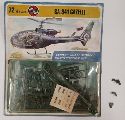 KINGKIT MODEL SCRAPYARD 1/72 AIRFIX 01059 SA.341 GAZELLE  DAMAGED BLISTER PACK 