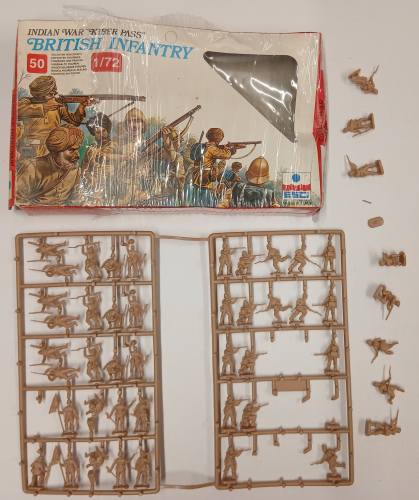 KINGKIT MODEL SCRAPYARD 1/72 ESCI 232 BRITISH INFANTRY  INCOMPLETE 
