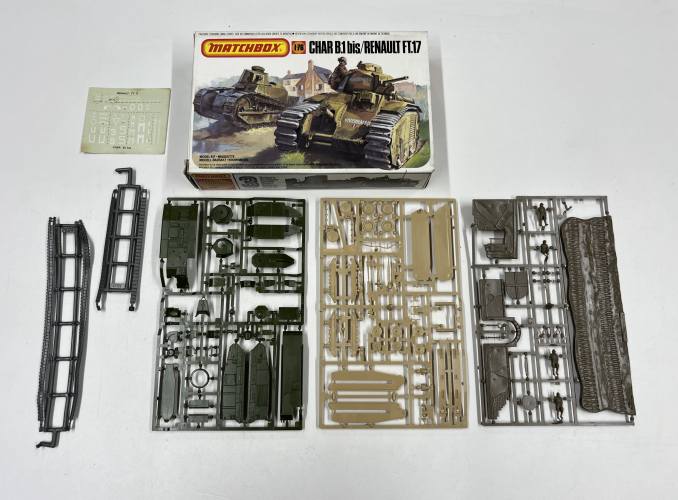KINGKIT MODEL SCRAPYARD 1/76 MATCHBOX PK-176 CHAR B.1 BIS/RENAULT FT.17  NO INSTRUCTIONS 