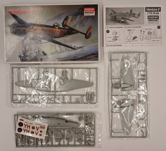 KINGKIT MODEL SCRAPYARD 1/72 ACADEMY 2105 RAF VENTURA II LOCKHEED  CRACKED DECALS 