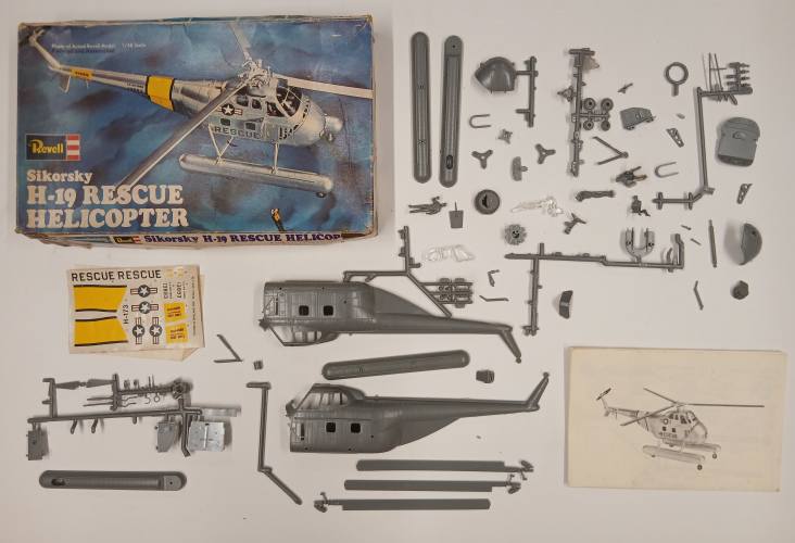 KINGKIT MODEL SCRAPYARD 1/48 REVELL H-173 H-19 RESCUE HELICOPTER  NO CANOPY 