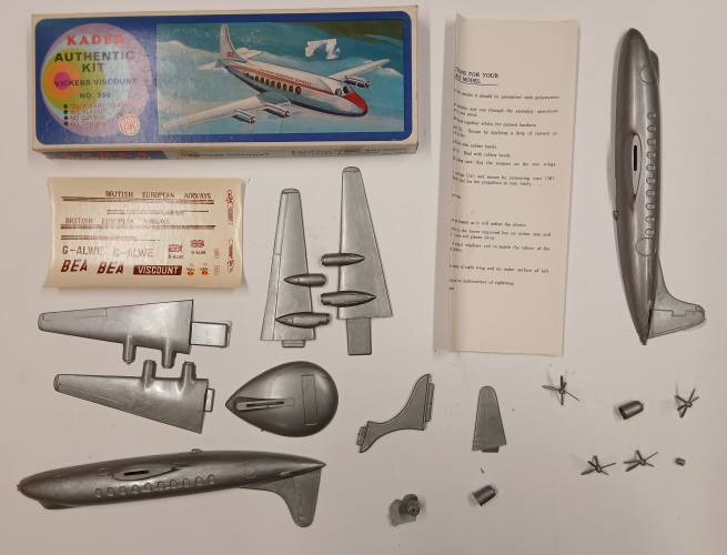 KINGKIT MODEL SCRAPYARD  KADER 393 VICKERS VISCOUNT  INCOMPLETE 