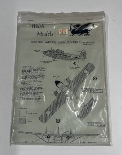 KINGKIT MODEL SCRAPYARD 1/144 WELSH MODELS PJW36 SCOTTISH AVIATION TWIN PIONEER CQ  NO DECALS/WHITE METAL PARTS 