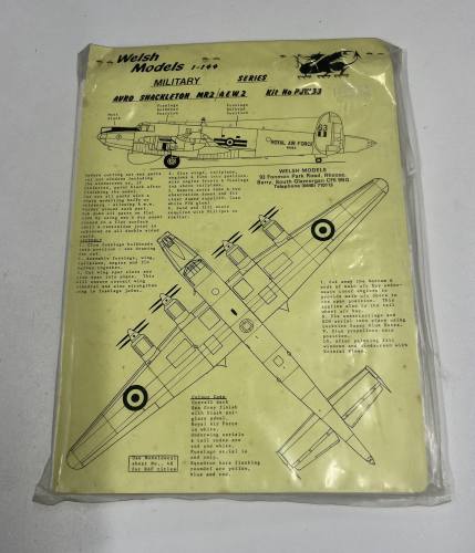 KINGKIT MODEL SCRAPYARD 1/144 WELSH MODELS PJW33 AVRO SHACKLETON MR2/AEW2  NO WHITE METAL PARTS 