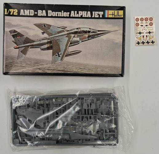 KINGKIT MODEL SCRAPYARD 1/72 HELLER 257 AMD-BA DORNIER ALPHA JET  NO INSTRUCTIONS 