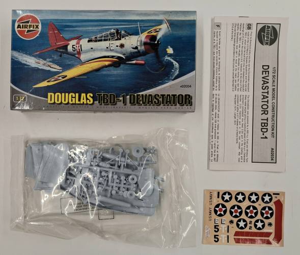 KINGKIT MODEL SCRAPYARD 1/72 AIRFIX A02034 DOUGLAS TBD-1 DEVASTATOR  CRACKED DECALS 