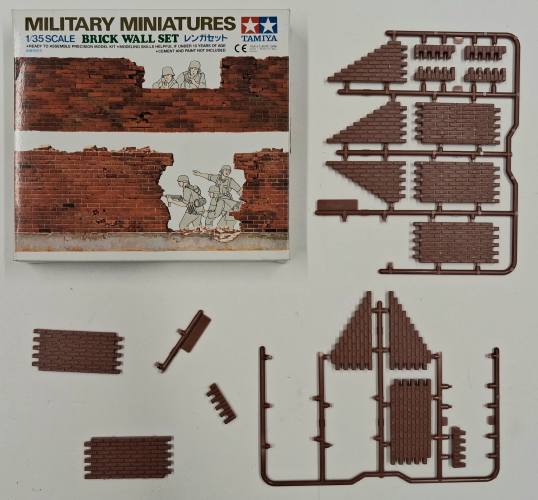 KINGKIT MODEL SCRAPYARD 1/35 TAMIYA 35028.500 BRICK WALL SET  INCOMPLETE 