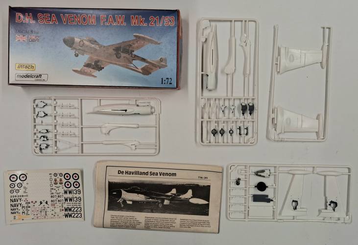 KINGKIT MODEL SCRAPYARD 1/72 INTECH D.H. SEA VENOM F.A.W. MK. 21/53  PAINTED PARTS 