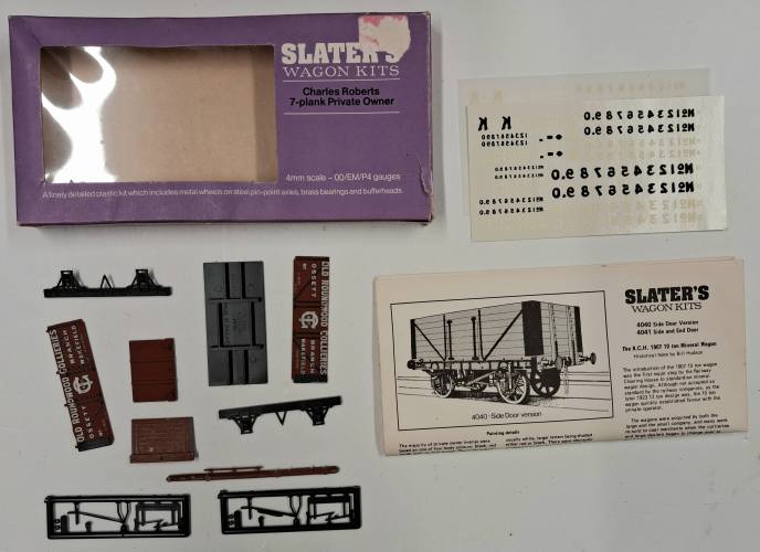 KINGKIT MODEL SCRAPYARD 4mm SLATER S WAGON KITS 4040/1 CHARLES ROBERTS 7-PLANK PRIVATE OWNER  INCOMPLETE 