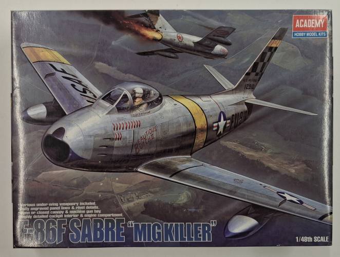 KINGKIT MODEL SCRAPYARD 1/48 ACADEMY 2183 F-86F SABRE MIG KILLER  STARTED 