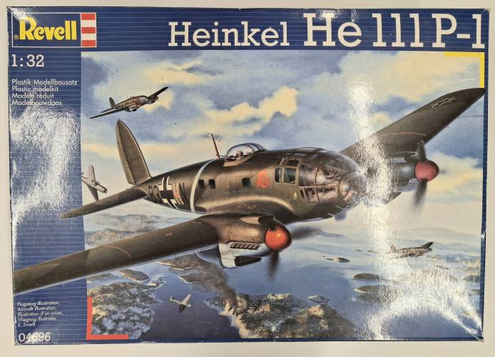 KINGKIT MODEL SCRAPYARD 1/32 REVELL 04696 HEINKEL HE 111 P-1  NO INSTRUCTIONS  - UK SALE ONLY