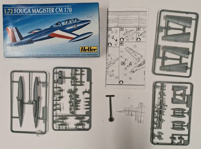 KINGKIT MODEL SCRAPYARD 1/72 HELLER 80220 FOUGA MAGISTER CM 170  NO DECALS 