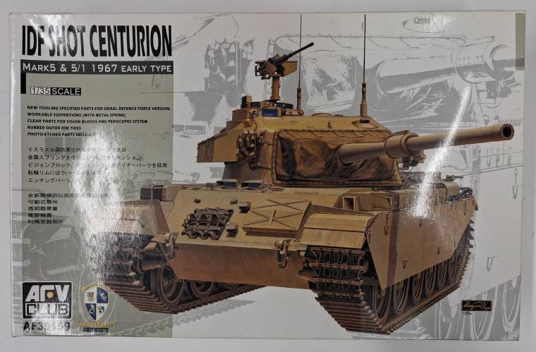 KINGKIT MODEL SCRAPYARD 1/35 AFV CLUB AF35159 IDF SHOT CENTURION MARK5   5/1 1967 EARLY TYPE  STARTED 