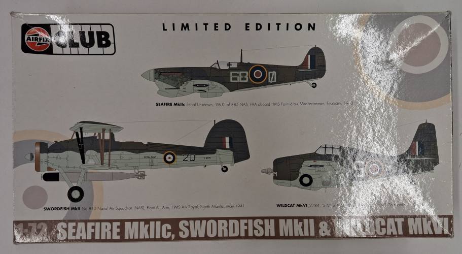 KINGKIT MODEL SCRAPYARD 1/72 AIRFIX 50099 SEAFIRE MKIIC  SWORDFISH MKII   WILDCAT MKVI  STARTED 
