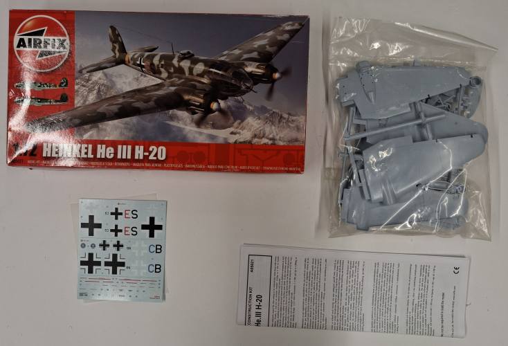 KINGKIT MODEL SCRAPYARD 1/72 AIRFIX A05021 HEINKEL HE III H-20  NO CANOPY 