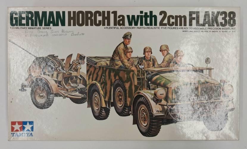 KINGKIT MODEL SCRAPYARD 1/35 TAMIYA MM205 HORCH1A WITH 2cm FLAK38  INCOMPLETE   STARTED 