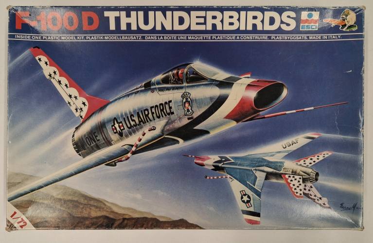 KINGKIT MODEL SCRAPYARD 1/72 ESCI 9024 F-100 D THUNDERBIRDS  CRACKED DECALS 