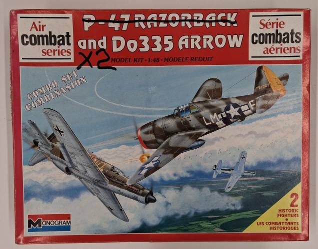 KINGKIT MODEL SCRAPYARD 1/48 MONOGRAM 6048 P-47 RAZORBACK AND DO335 ARROW  NO MUSTANG MODEL 
