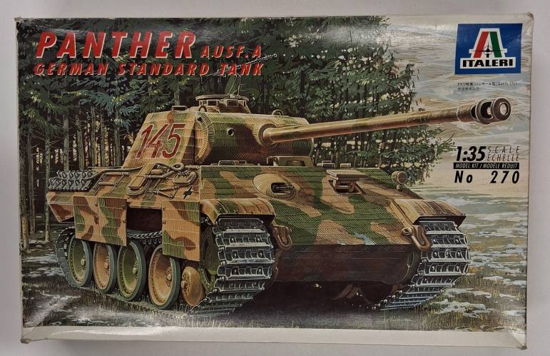 KINGKIT MODEL SCRAPYARD 1/35 ITALERI 270 PANTHER AUSF.A GERMAN STANDARD TANK  NO INSTRUCTIONS  STARTED 