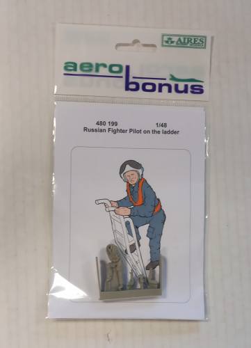 AIRES HOBBY MODELS 1/48 AERO BONUS 480199 RUSSIAN FIGHTER PILOT ON THE LADDER 