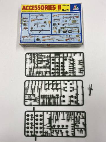 KINGKIT MODEL SCRAPYARD 1/35 ITALERI 420 ACCESSORIES II  STARTED 