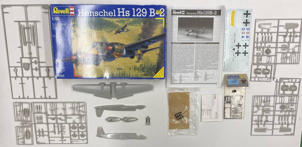 KINGKIT MODEL SCRAPYARD 1/48 REVELL 04523 HENSCHEL HS 129 B-2  STARTED 