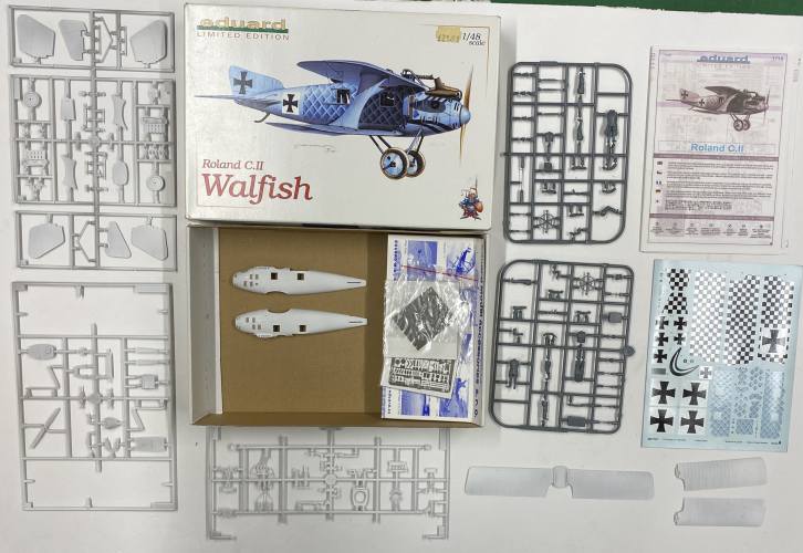 KINGKIT MODEL SCRAPYARD 1/48 EDUARD 1116 ROLAND C.II WALFISH  STARTED 