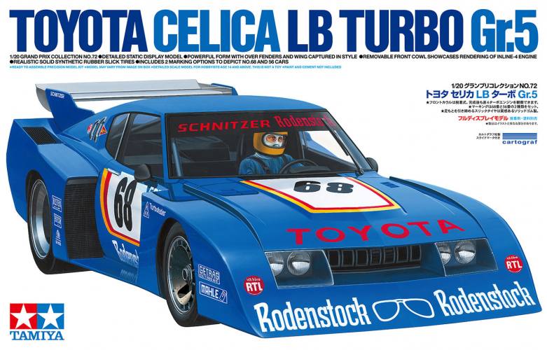 TAMIYA 1/20 20072 TOYOTA CELICA LB TURBO GR.5
