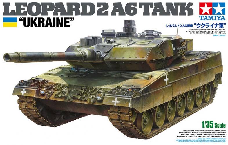 TAMIYA 1/35 25207 LEOPARD 2 A6 TANK UKRAINE