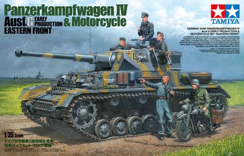 TAMIYA 1/35 25209 PANZERKAMPFWAGEN IV AUSF.G EARLY   MOTORCYCLE EASTERN FRONT