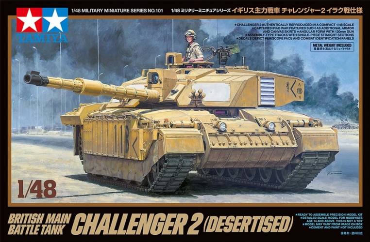 TAMIYA 1/48 32601 CHALLENGER 2 BRITISH MBT  DESERTISED 
