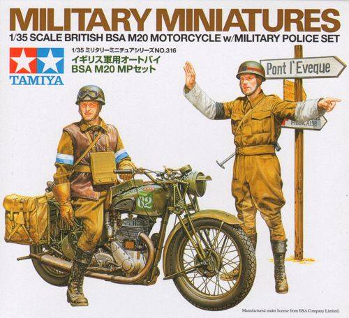 TAMIYA 1/35 35316 BRITISH BSA M20 MOTORCYCLE WITH MILITARY POLICE