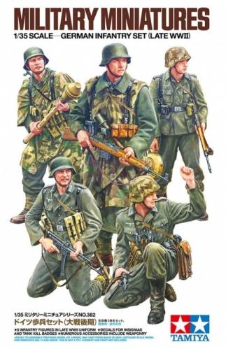 TAMIYA 1/35 35382 WWII GERMAN INFANTRY SET LATE