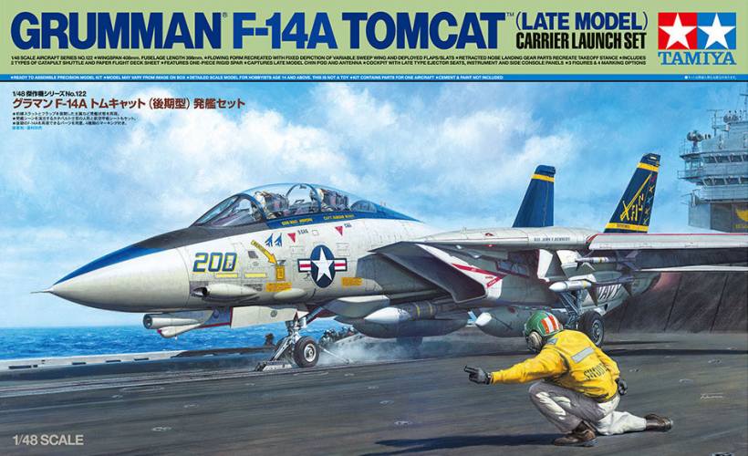 TAMIYA 1/48 61122 GRUMMAN F-14A TOMCAT  LATE  CARRIER LAUNCH SET