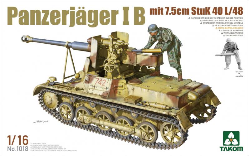 TAKOM 1/16 1018 PANZERJAGER IB WITH 7.5CM STUK 40 L/48