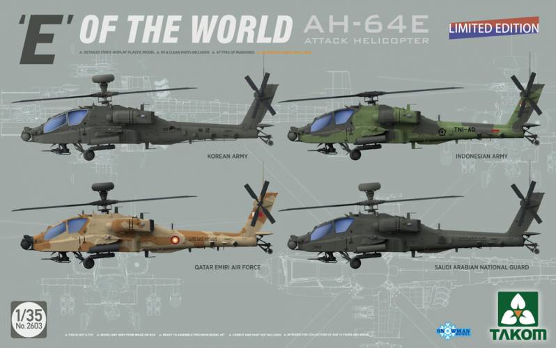 TAKOM 1/35 2603 BOEING AH-64E ATTACK HELICOPTER 